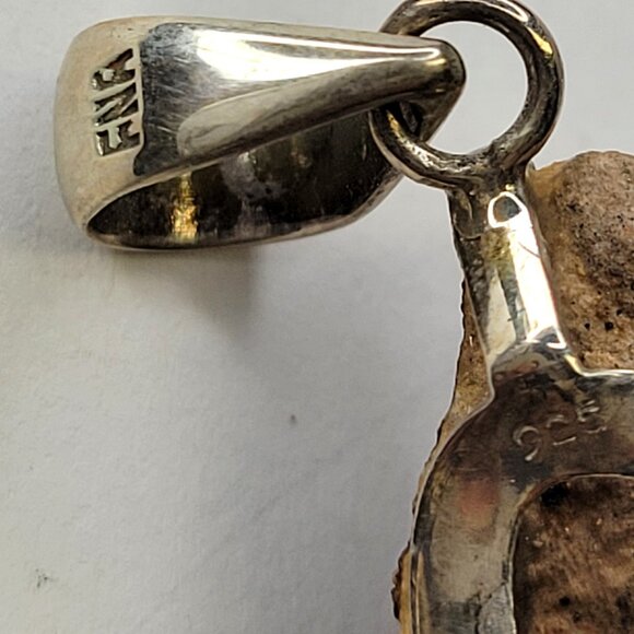 Vanadinite Crystal Pendant Sterling Silver 925 Statement Gemstone Pendant - Picture 4 of 16